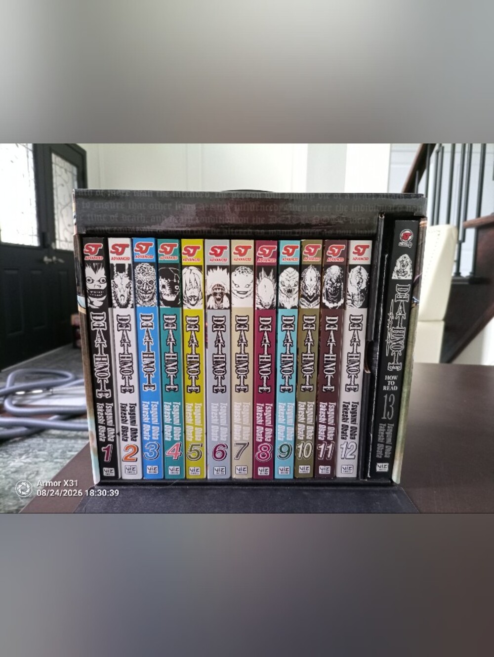Death Note Complete Volumes 1-13 Box Set W/Collectible Booklet And L ID Card